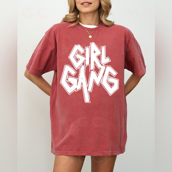 Comfort Colors Girl Gang Graffiti Graphic Tee Shirt - Picture 2 of 9